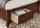 Vaughan-Bassett Bonanza Cherry/Linen King Upholstered Panel Storage Bed-2