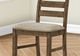 Monarch Specialties Inc. 2-Piece Antique Brown Fabric 38" Upholstered Dining Side Chairs Set-1