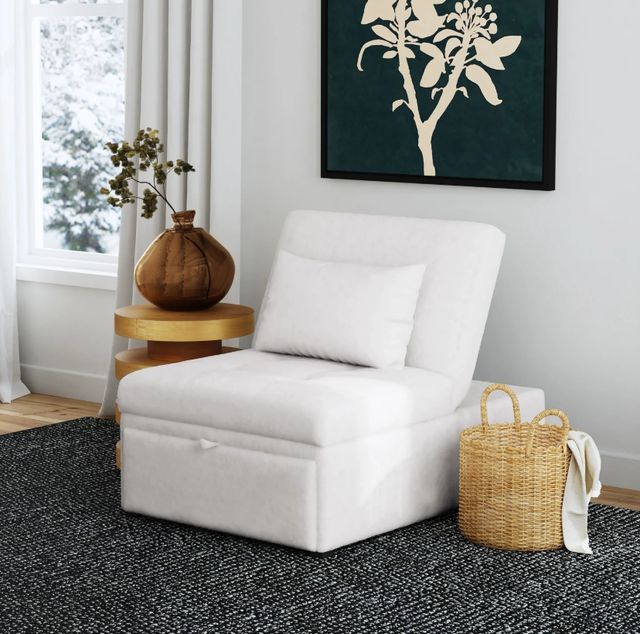 Powell® Dozer Ivory Twin Sleeper Chair-1