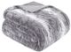 Olliix by Madison Park Zuri Grey 60x70" Polyester Faux Tip Dyed Brushed Long Fur Throw-1