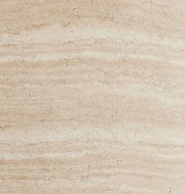 Classic Home Mckenna Travertine Stone 18" Outdoor Round End Table-4