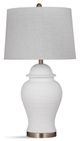 Bassett Mirror Hawkesbury Brass/White Table Lamp-0