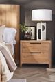 Universal Explore Home™ New Modern Organic Natural Oak Walker Nightstand-1