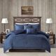 Olliix by Woolrich Blue Queen Perry Oversized Denim Comforter Set-0