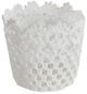 A & B Home White Cotton/Resin Lace Basket-0