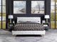 ACME Furniture Doris Vintage White Eastern King Panel Leather Bed-4