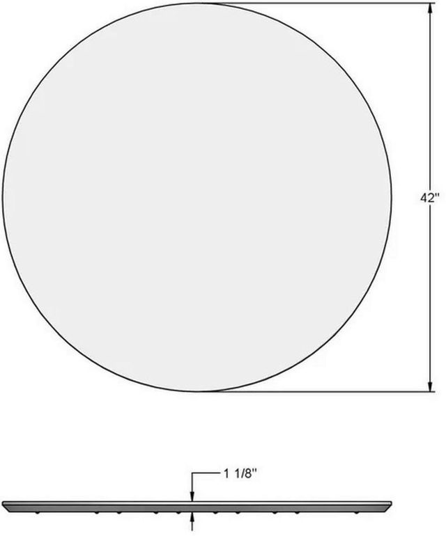 Amisco Customizable Calypso Round Dining Table with 42" Solid Ash Top-2