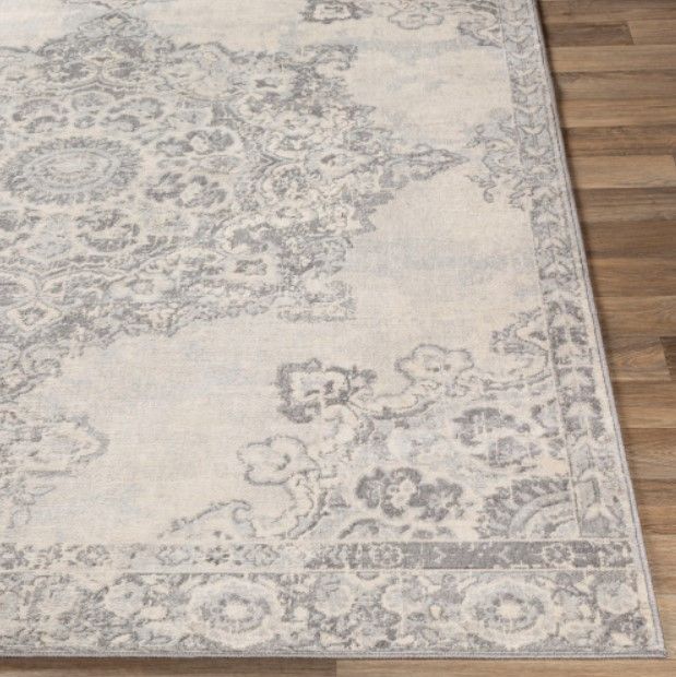 Surya Monaco Ivory/Silver Gray 4'x6' Area Rug-1