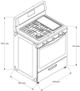 Whirlpool® 30" Black on Stainless Steel Free Standing Gas Range-4