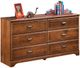 Signature Design by Ashley® Barchan 2-Piece Medium Brown Twin Panel Headboard Set-2