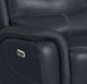 Elements International Aruba Pebble Navy Power Reclining Loveseat with Power Headrest and Console-1