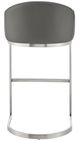 Armen Living Katherine Brushed Stainless Steel/Grey Bar Stool-4