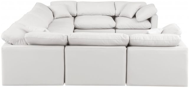 Meridian Furniture Indulge 8-Piece Cream Leather Modular Sectional-2