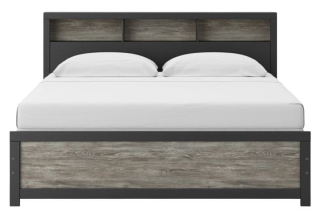 Signature Design by Ashley® Broachmyn Black/Gray King Bookcase Bed-3