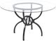 Coaster® Aviano 48" Clear/Gunmetal Round Dining Table-0