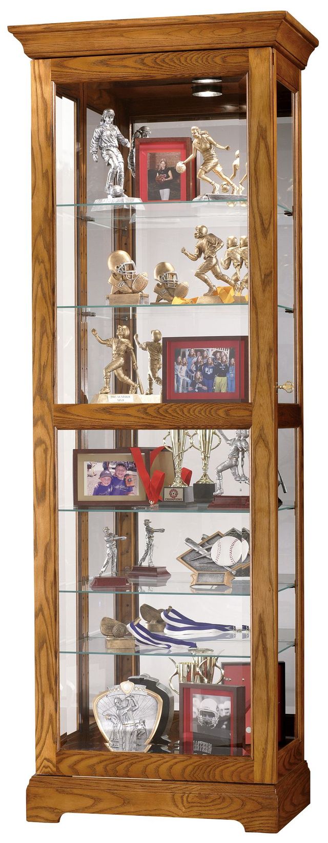 Howard Miller® Moorland Legacy Oak Curio Cabinet-0