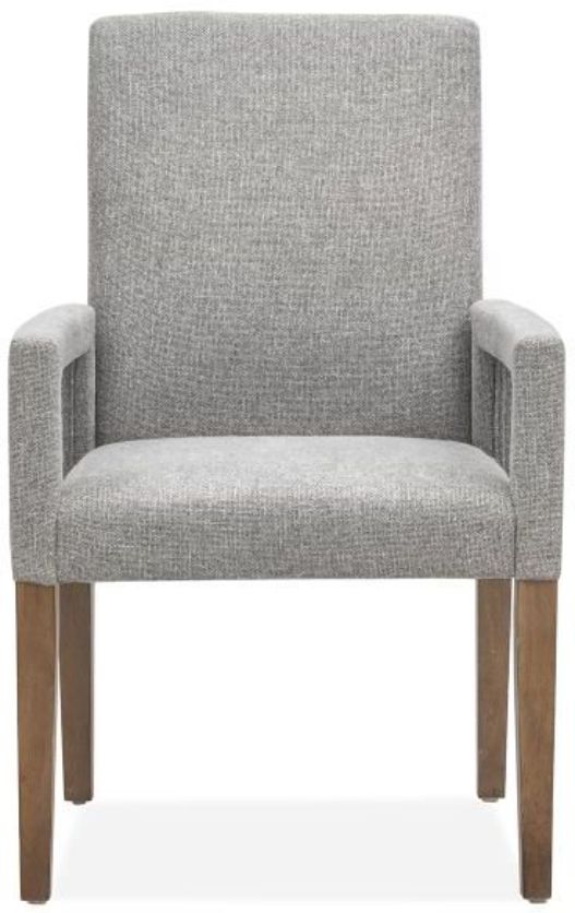 Magnussen Home® Lindon Belgian Wheat/Gray Dining Arm Chair with Upholstered Seat & Back-1