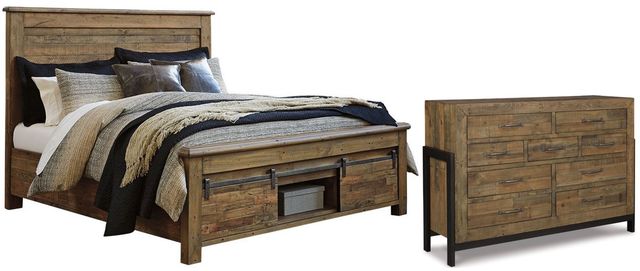 Signature Design by Ashley® Sommerford 2-Piece Brown King Panel Bed Set-0