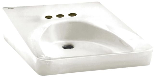 American Standard Wheelchair White Wall-Hung Sink with 4" Centerset-0