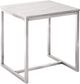Magnussen Home® Esme Brushed Nickel/White Marble Rectangular End Table-0