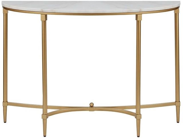 Olliix by Madison Park Signature White/Gold Bordeaux Console Table-0