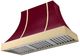 AGA Cascade 48" Cranberry Wall Mounted Range Hood  with Polished Brass Trim-0