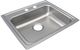 Elkay Lustertone® Classic Lustrous Satin 22" x 19-1/2" x 5" MR2-Hole Single Bowl Drop-In ADA Sink-0