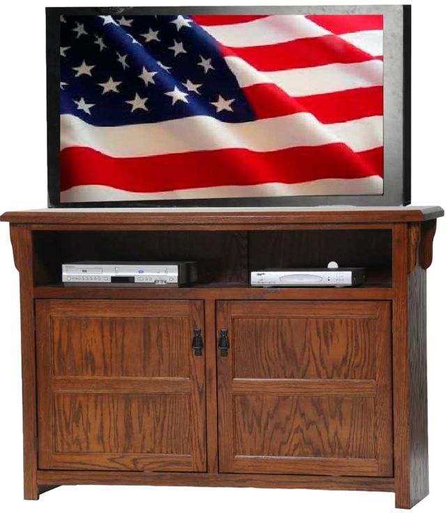American Heartland Manufacturing Oak 59" 2-Door Tall TV Stand-1