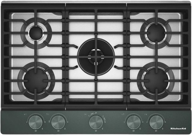 KitchenAid® 30" Juniper Gas Cooktop with 5 Burners, Integrated Wok Grate and Backlit Knobs-0