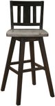 Mazin Furniture Amsonia Black/Distressed Gray Swivel Bar Chair-2