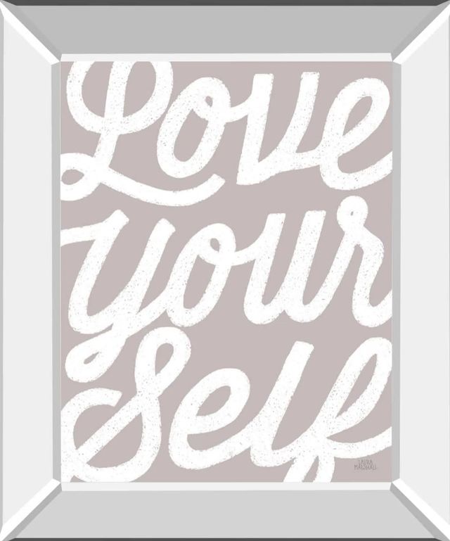 Classy Art Positivity VIII by Laura Marshall Mirror Framed Wall Art-0