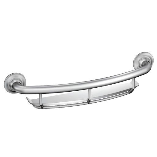 Moen® Grab Bar Chrome 16" Grab Bar With Shelf-0