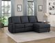 Homelegance® Monterey 2-Piece Ebony Manual Reclining Right-Arm Facing Sectional and Chaise-1