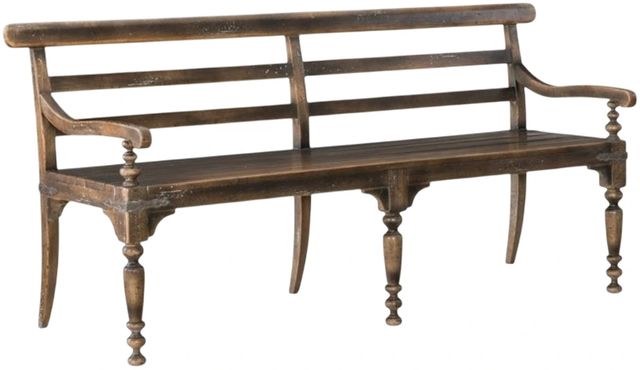 Hooker® Furniture Hill Country Helotes Timeworn Saddle Brown Dining Bench-0