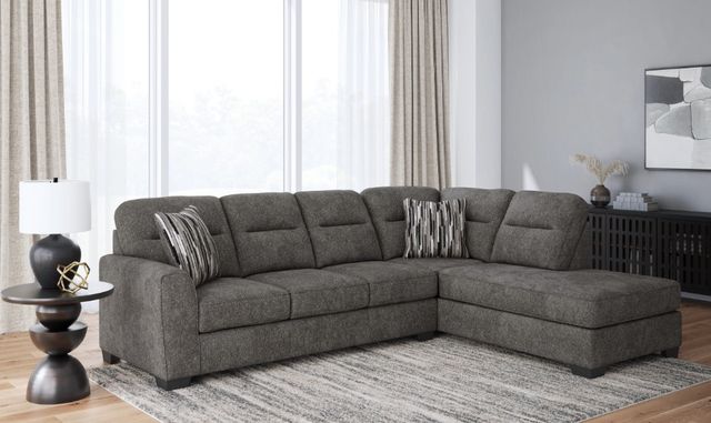 Benchcraft® Olten 2-Piece Graphite Right-Arm Facing Sectional and Chaise-2