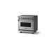 Viking® 5 Series 36" Stainless Steel Pro Style Induction Range with Brushed Brass Trim-2