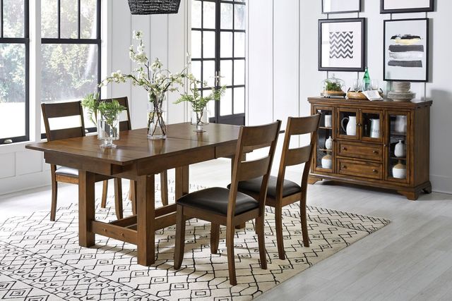 A-America® Mariposa Rustic Whiskey Trestle Dining Table-3