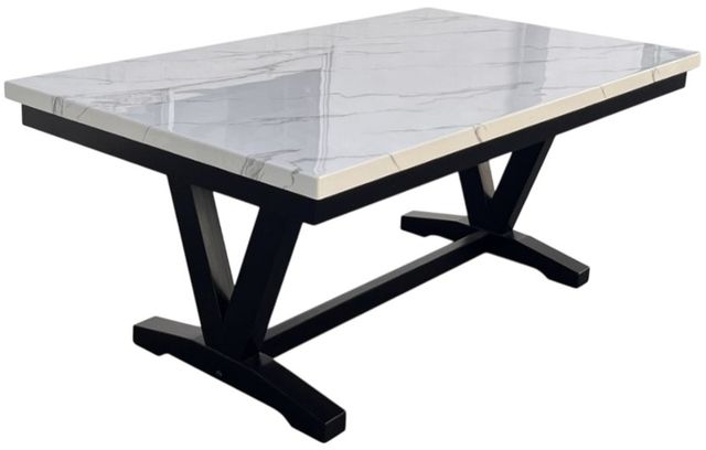 American Wholesale Furniture Shelly 6-Piece Black/Gray Dining Set-1
