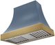 AGA Cascade 36" Stone Blue Wall Mounted Range Hood  with Antique Brass Trim-0