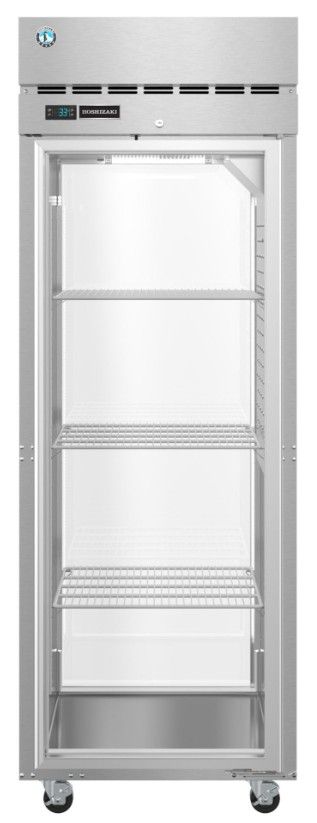 Hoshizaki Steelheart® 28" 24.2 Cu. Ft. Stainless Steel Single Section Pass Thru Upright Freezer with Full Glass Doors and Lock-0