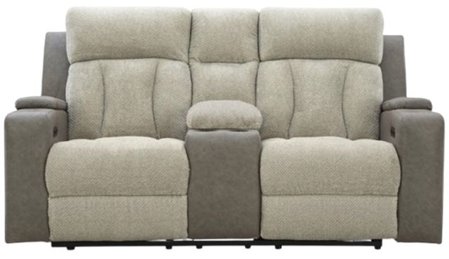Signature Design by Ashley® Stately Check Sisal Power Reclining Loveseat with Headrest-2