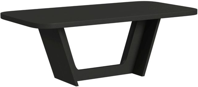 Elements International Ridgemont Black Rectangular Dining Table-0