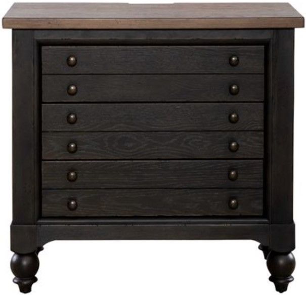 Liberty Furniture Americana Farmhouse Black Bedside Chest-2