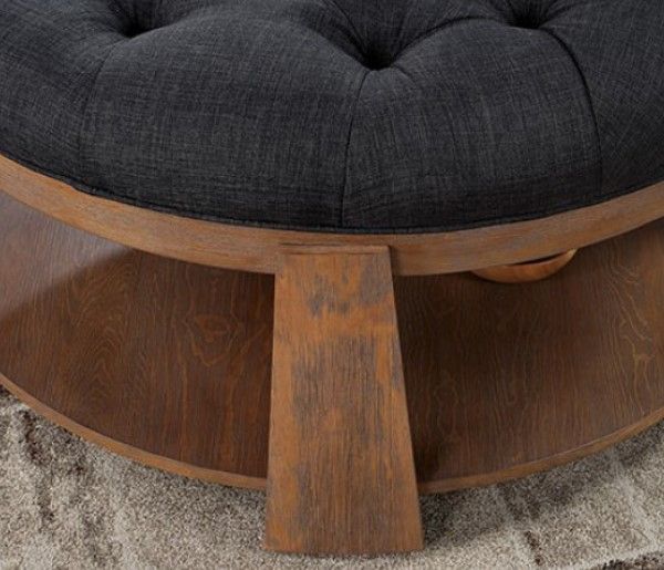 Furniture of America® Guis Dark Gray/Natural Tone Coffee Table-2