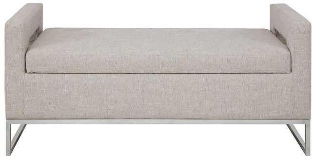 Olliix by Madison Park Grey Crawford Storage Bench-0