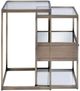 ACME Furniture Enca Glass Top Nesting Table with Antique Brass Base-4