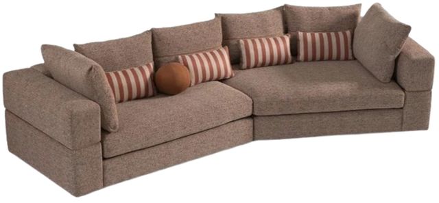 Michael Amini® Amora 2-Piece Eggshell Walnut Sectional Sofa -4
