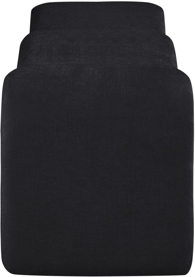Meridian Furniture Willow Black Chenille Bench-2