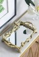 A & B Home Gold Mirrored Tray with Birds-5