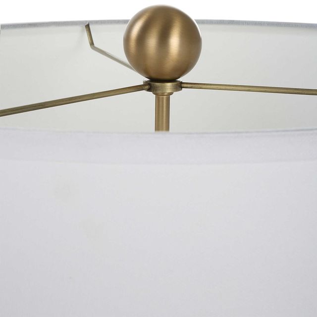 Uttermost® Cardoni Bronze/Gloss White Glass Table Lamp-4